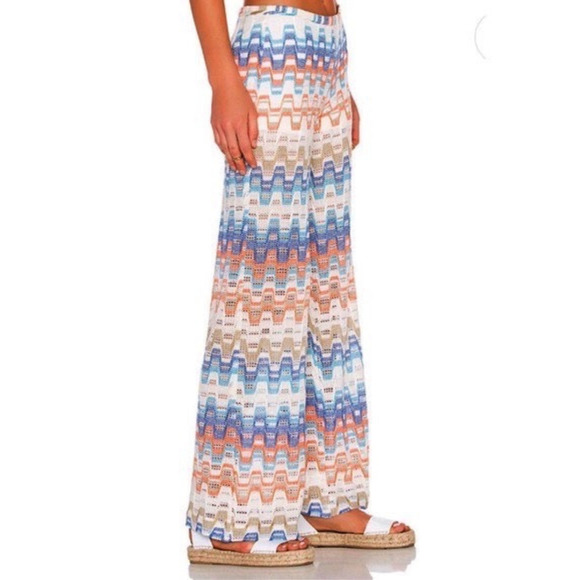 Trina Turk Pants - Trina Turk Colorful Penelope Crochet Knit Wide Leg Pants